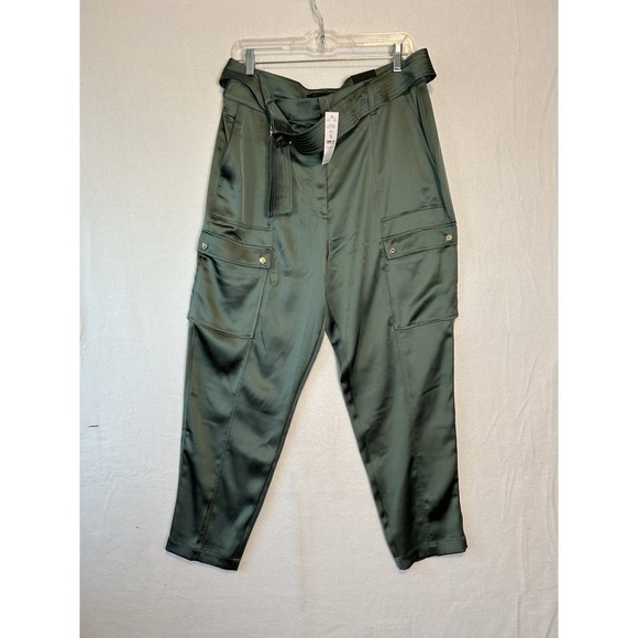 White House Black Market Pants - White House Black Market Woman's Green Dress Pants‎ w Belt Size 12R #1434